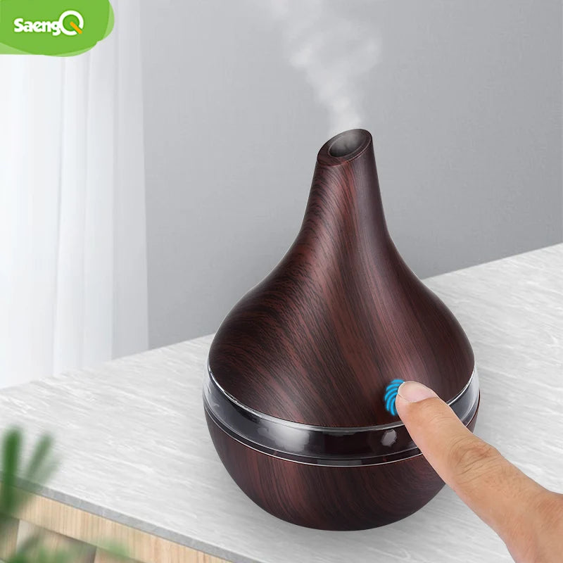 Humidifier Electric Aroma Air Diffuser Wood - Ultrasonic Oil Aromatherapy - Martsgaia