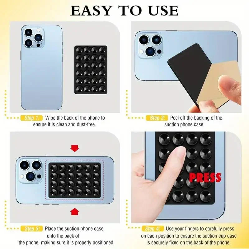 Silicone Suction Phone Holder – Strong Grip on Any Smooth Surface!