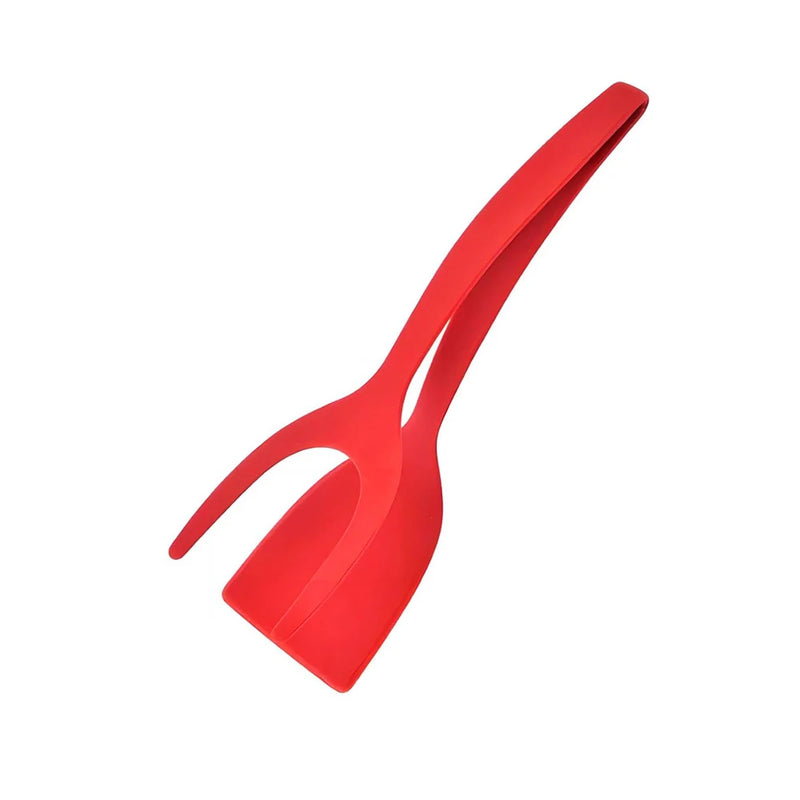 2 in 1 Silicone Nonstick Spatula Tong for Eggs, Pancakes & Meat