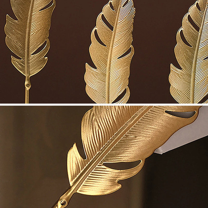 Nordic Gold Ginkgo Leaf Sculpture - Luxury Home & Office Decor Ornament