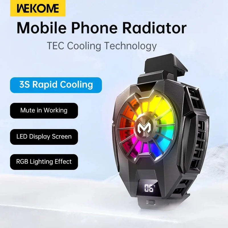 Phone Heat Dissipator With Temperature Display - Gaming Cooling - Martsgaia