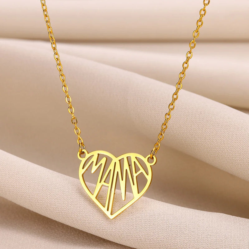 Trendy Stainless Steel Heart Pendant Necklace