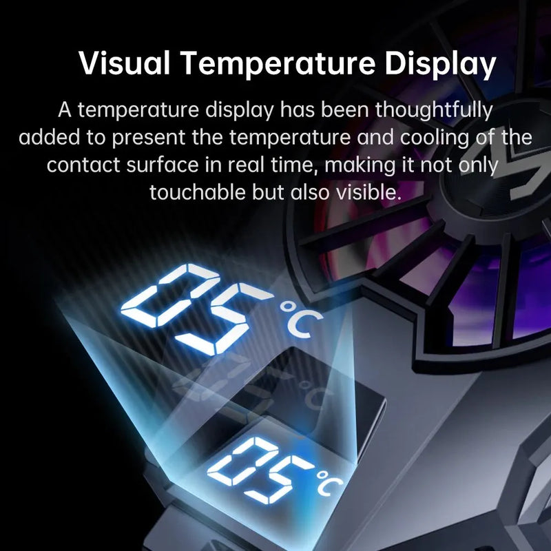 Phone Heat Dissipator With Temperature Display - Gaming Cooling - Martsgaia