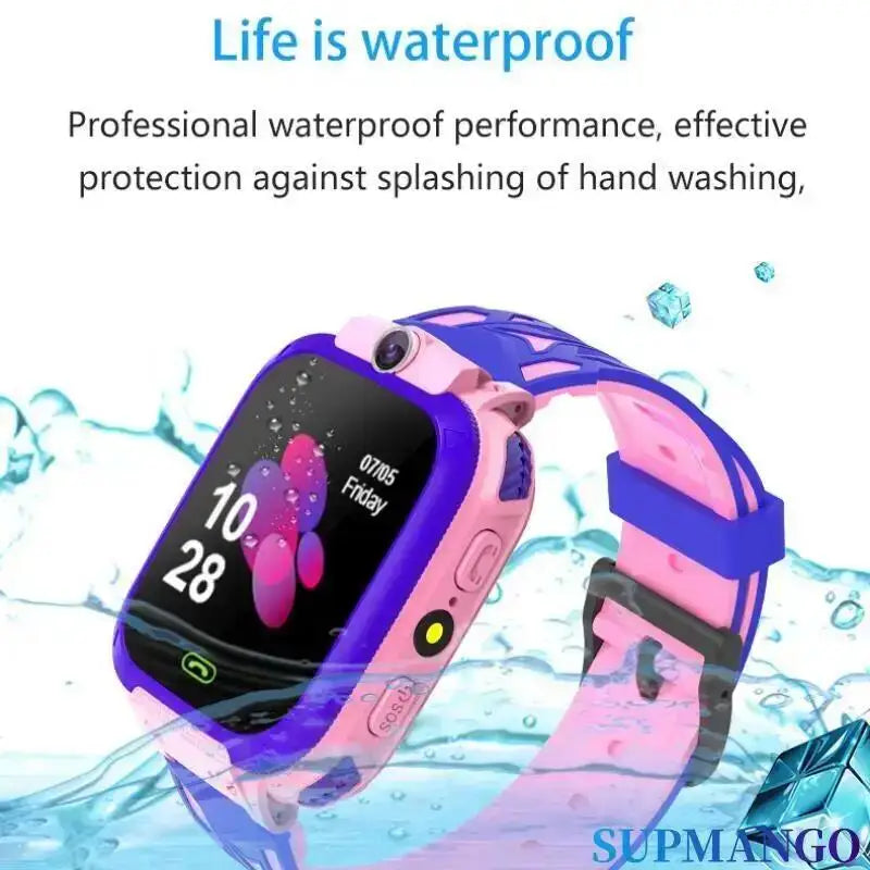 Kids' Smart Watch with SOS, Waterproof Design, and Card Location Tracker