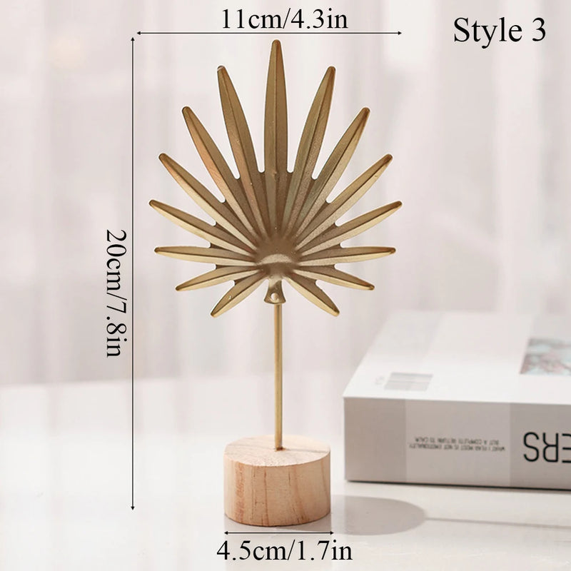 Nordic Gold Ginkgo Leaf Sculpture - Luxury Home & Office Decor Ornament