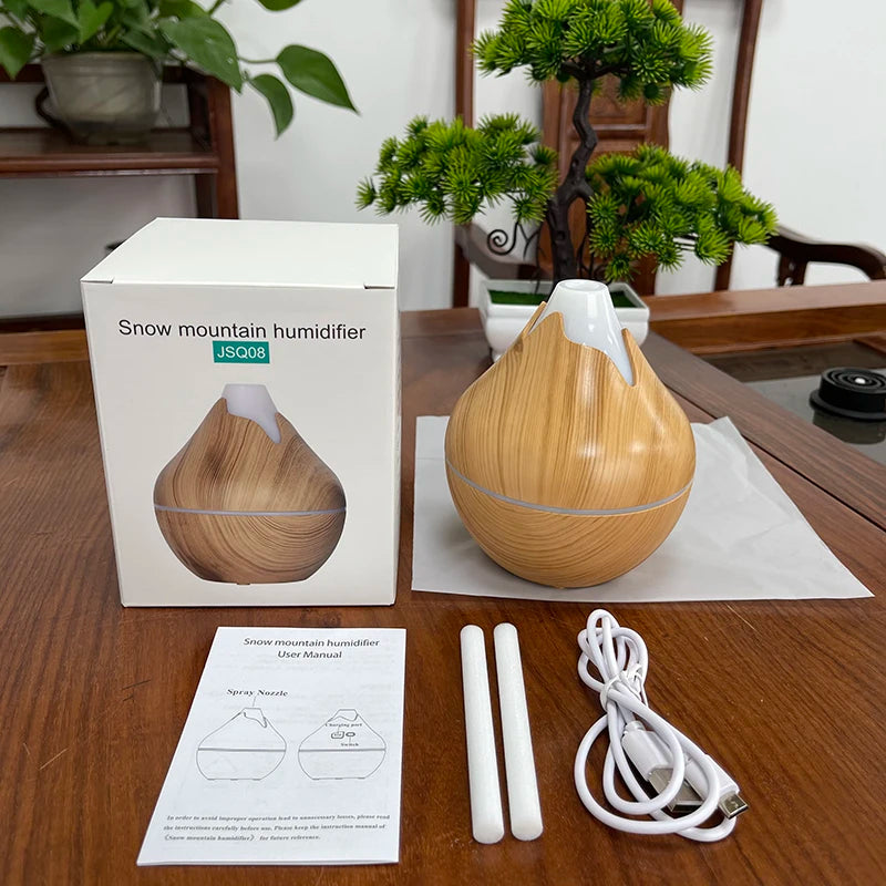 USB Portable Cool Mist Humidifier & Essential Oil Diffuser – 350ML