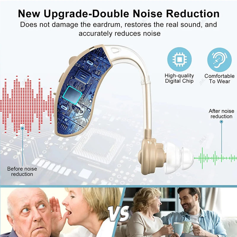 Digital BTE Hearing Aid Adjustable Tone Rechargeable - Martsgaia