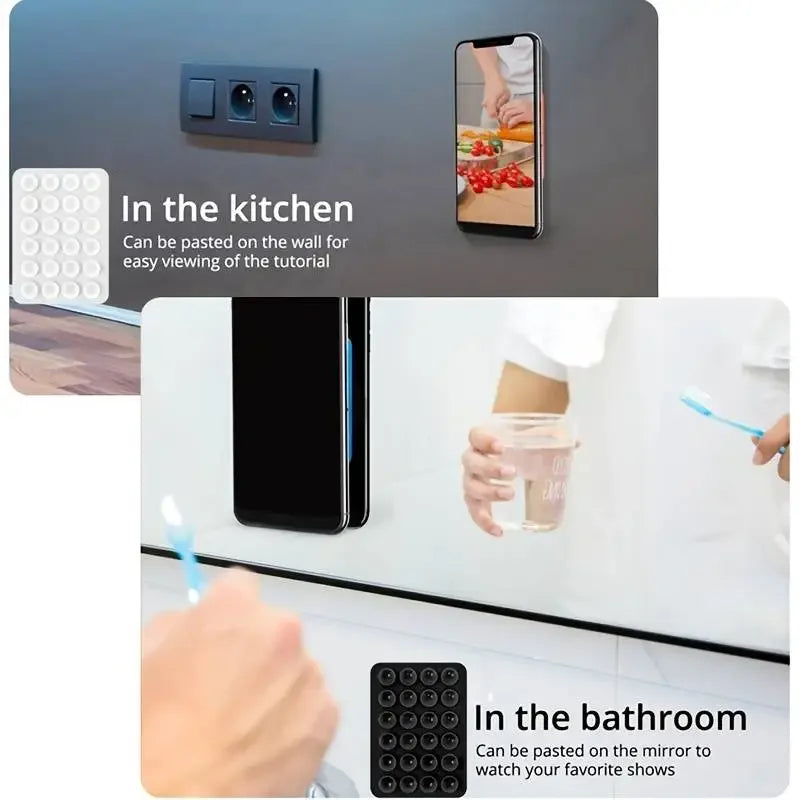 Silicone Suction Phone Holder – Strong Grip on Any Smooth Surface!