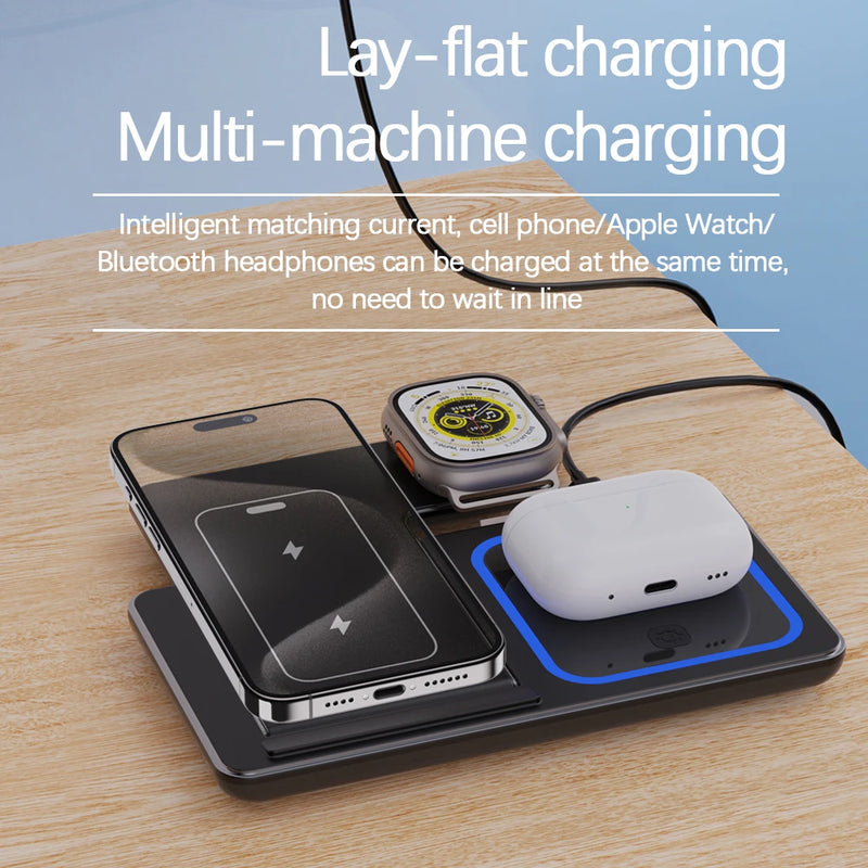 Fast Wireless Charger for iPhone, Apple Watch & AirPods