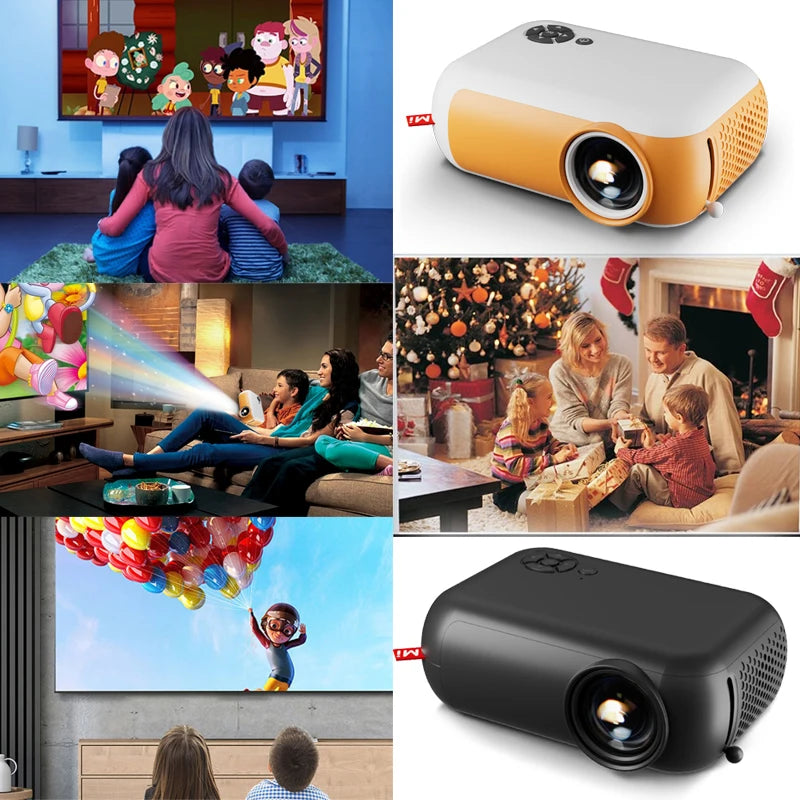 Mini Projector LED Home Theater 3D - Cinema Compatible USB Smart - Martsgaia