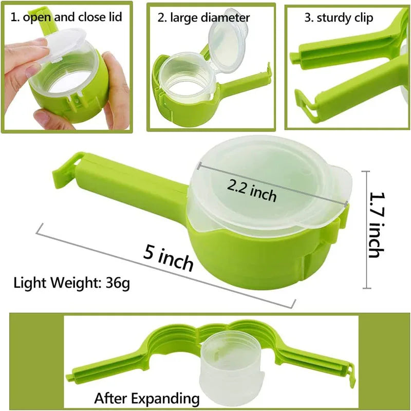 SnacLock™ – Reusable Spout Clips (Keeps It Fresh!)