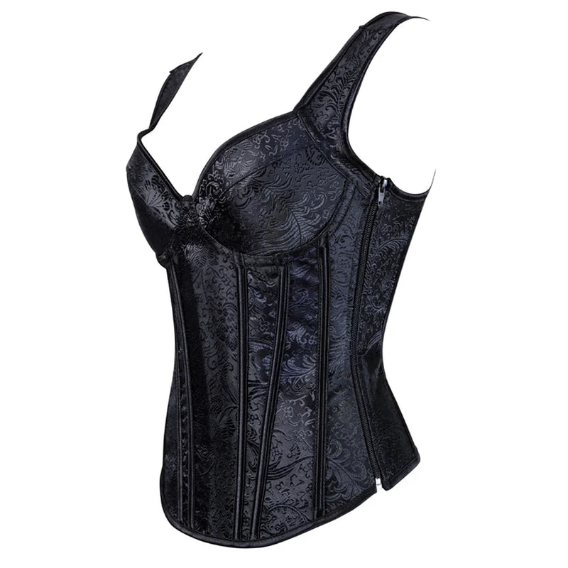 Enchanted Elegance Black Overbust Corset