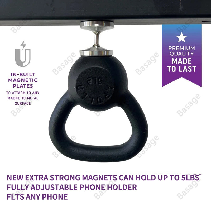 Gym Phone Holder - Strong Magnet - 360 Degree Rotation - Martsgaia