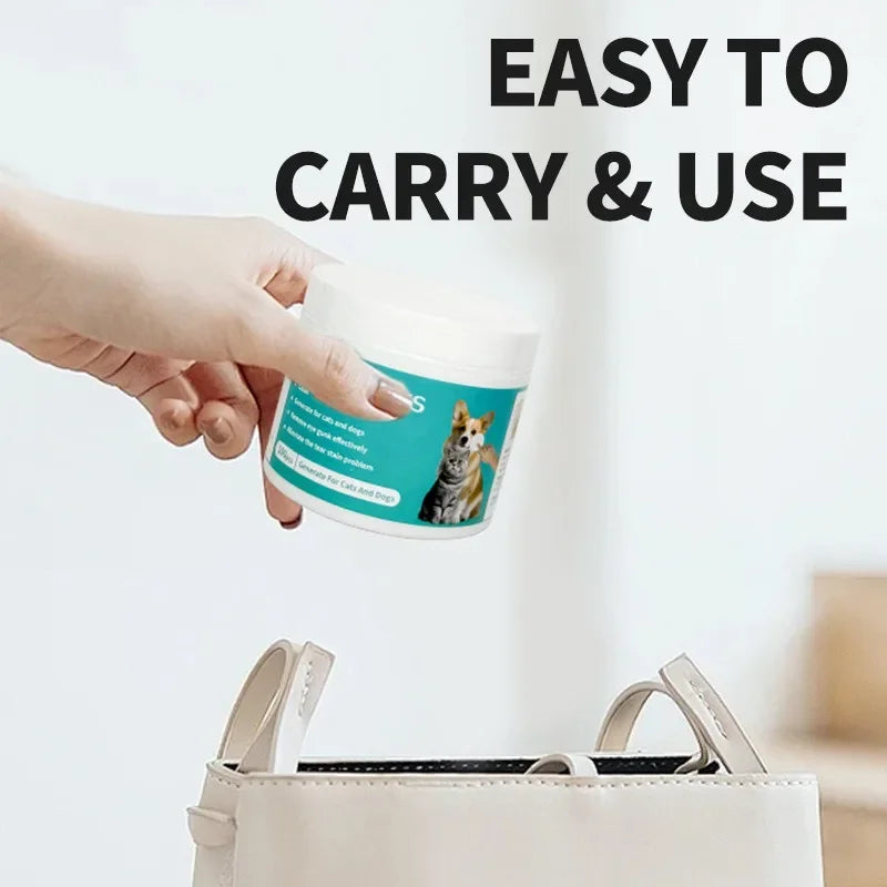Pet Eye Wipes – Tear Stain Remover for Dogs and Cats