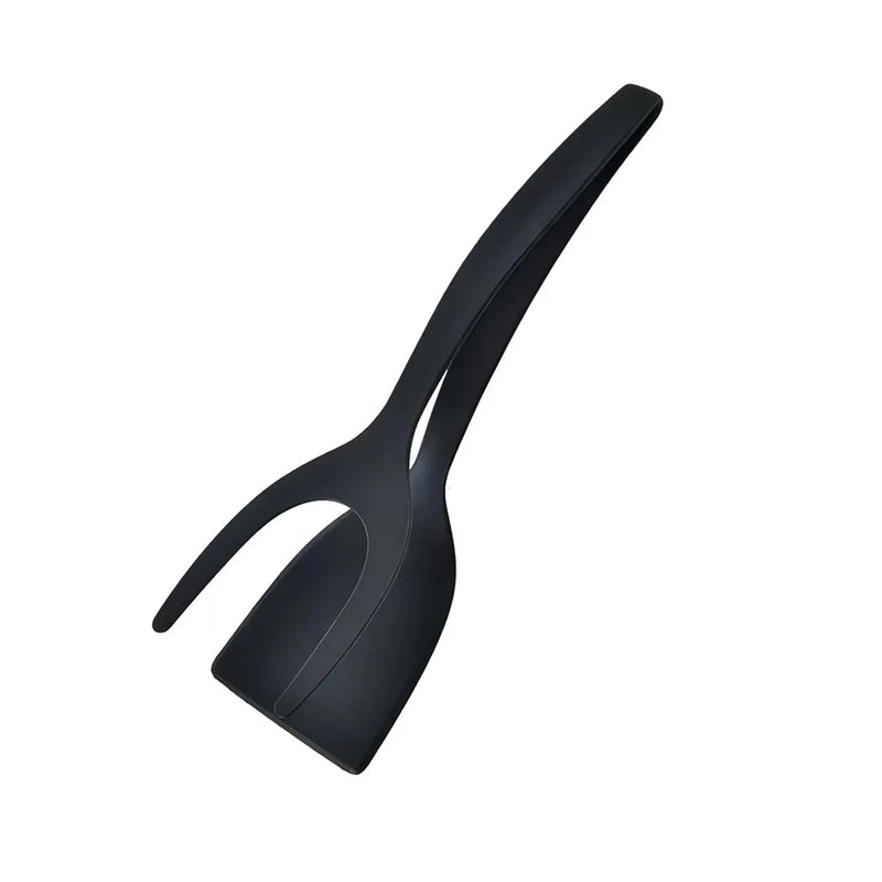 2 in 1 Silicone Nonstick Spatula Tong for Eggs, Pancakes & Meat