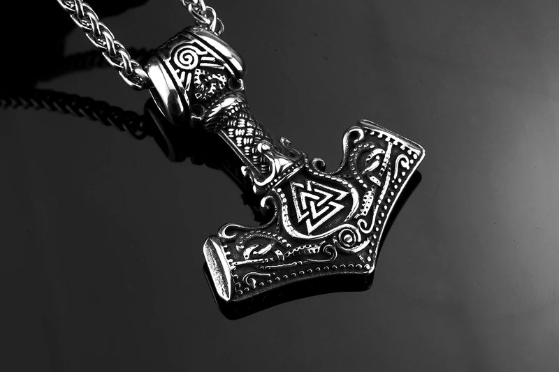 Steel Viking rune Thor's hammer - Mjölnir