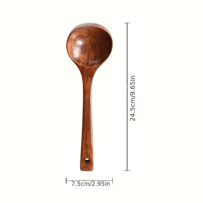 Natural Solid Wood Cooking Spoon – Beauty, Strength, Durability in Every Detail