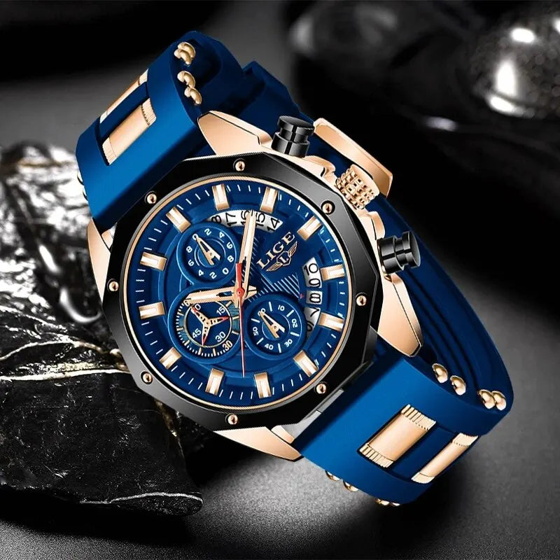 Watches Top Brand Luxury Silicone Sport - Quartz Date and Clock - Waterproof Wristwatch Chronograph - Martsgaia