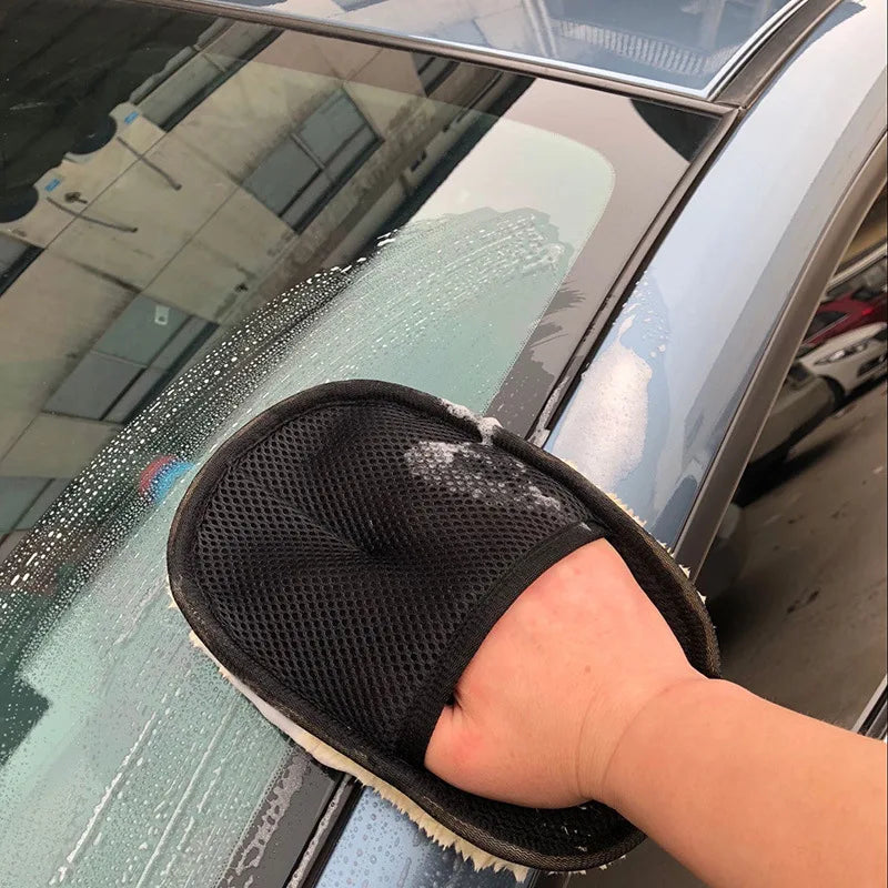 Affordable Microfiber Car Wash Glove – Scratch-Free Auto, Motorcycle & Home Cleaning Mitt