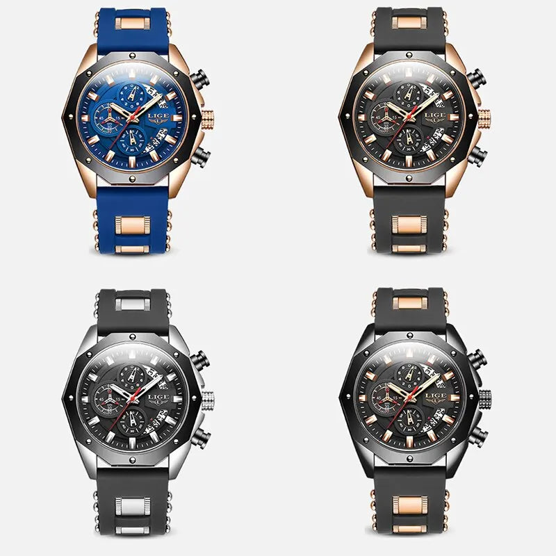 Watches Top Brand Luxury Silicone Sport - Quartz Date and Clock - Waterproof Wristwatch Chronograph - Martsgaia