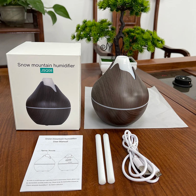 USB Portable Cool Mist Humidifier & Essential Oil Diffuser – 350ML