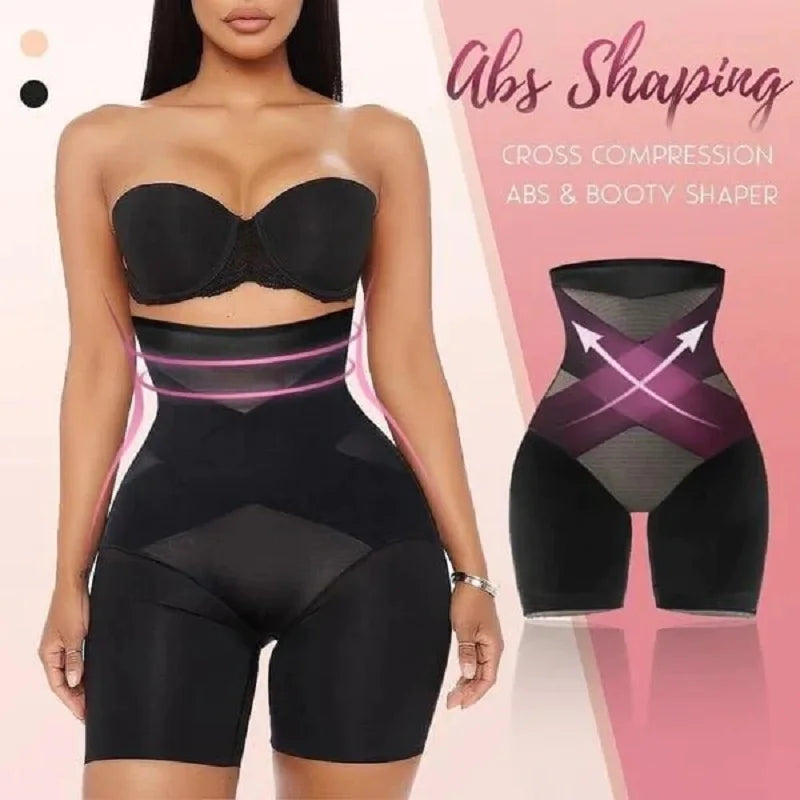 Cross Compression High Waisted Shaper Abs - Martsgaia